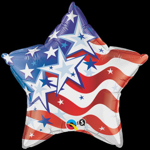 20" STAR FOIL STARS & STRIPES FOREVER